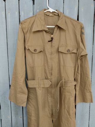 Wwii Era Usaaf Army Air Force Type An - S - 31 Summer Flying Suit Tan Cotton - Sz 36