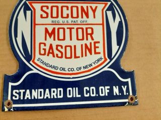 We Sell Socony Motor Gasoline Standard Oil York Porcelain Sign Gas Station 3