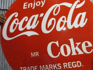 Porcelain Coca Cola coke Enamel Sign Size 30 