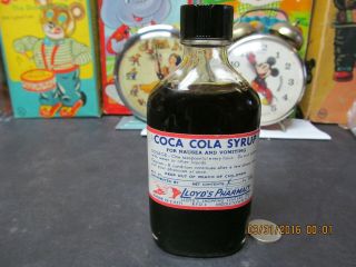Coca Cola Rare Vintage Medicinal Syrup Bottle Full 40 