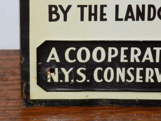 NY State Cooperative Game Management Area Embossed Metal Sign 2