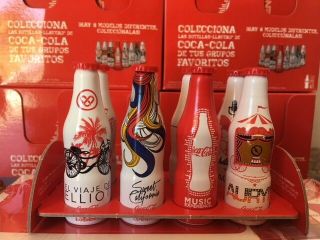 10 Coca Cola Mini Aluminum Mini Bottle Music Experience Spain Full Set