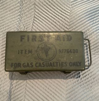 Ww2 Us Army First Aid Kit For Gas Casualties Box Only