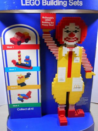 Lego Ronald Mcdonald Promotional 1990s Window Display Statue Happy Meal