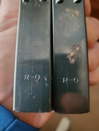2 Rockola Marked " R - O " Wwii M1 Carbine 10 Round Magazines Nos W/rust