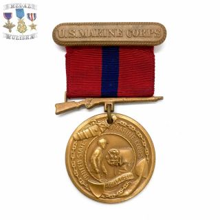 Wwii Us Marine Corps Good Conduct Medal Marine Corps Ww2 - Korean War Stock 10