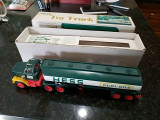 Vintage 1977 Hess Fuel Oil Tanker Toy Truck With Insert And Instructions