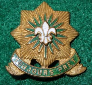 Pre Wwii Us Army 2nd Armored Cavalry Regt.  Acr Crest Dui Pin Made In England