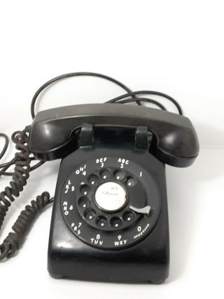 Vintage Western Electric Black Rotary Telephone Metal Dial