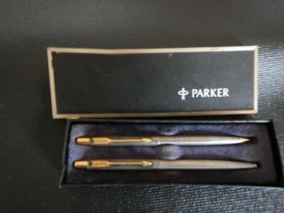 Vintage Parker Pen And Pencil Set Sterling Silver