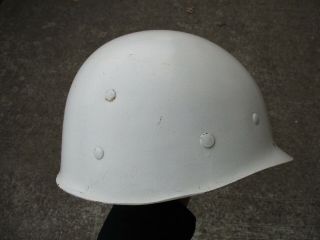US WWII M - 1 Helmet Liner Painted White for VFW Salute Battery Use 3
