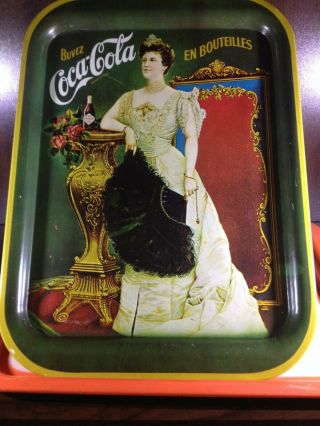 Coca Cola Vintage Tray Made In The Usa 1968,  Lillian Russel 1904 French Canadian