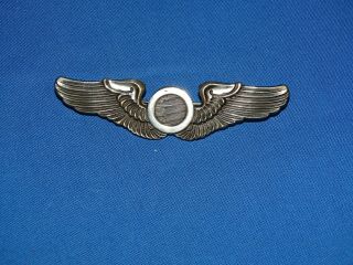 Wwii Aaf Sterling & Meyer Marked Wing,  3 " Pin Back Pb,  Observer (4)