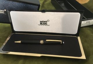 Vtg Montblanc 164 Meisterstuck Ballpoint Pen W/ Presentation Box,  Case & Sleeve