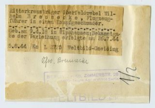 WWII GERMAN PHOTO LUFTWAFFE OFFICER Wilhelm Brennecke KG55 KNIGHT CROSS HOLDER 2