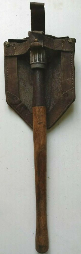 Ww2 M43 Us Army Wood 1944 Folding Trench Shovel Entrenching Tool