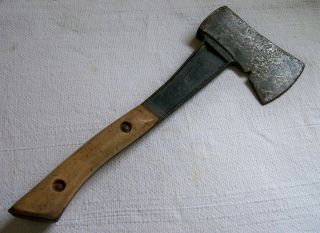 Vintage Deuwaco Full Tang Wood Handled Camp Hatchet Hand Axe Made In England