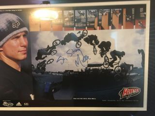 Dave Mirra Bmx Autographed Framed Poster Professionally Framed Bmx Bike Rider