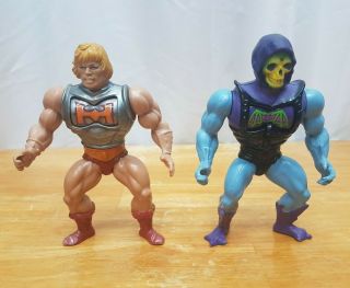 Motu 1984 Battle Armor He Man And Skeletor Battle Damage Mattel Vintage