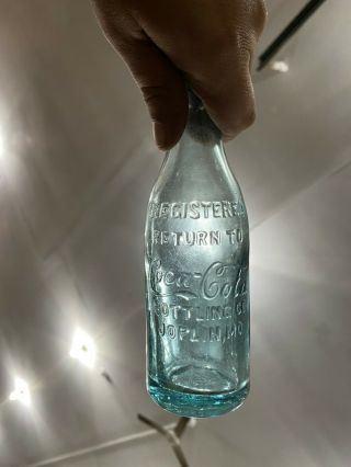 1905 - 1915 Straight Sided Blue Aqua Joplin Missouri Coca Cola Bottle Coke