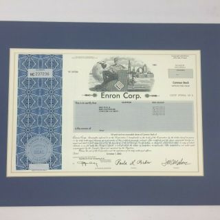 Enron Corporation Stock Certificate 1 Share