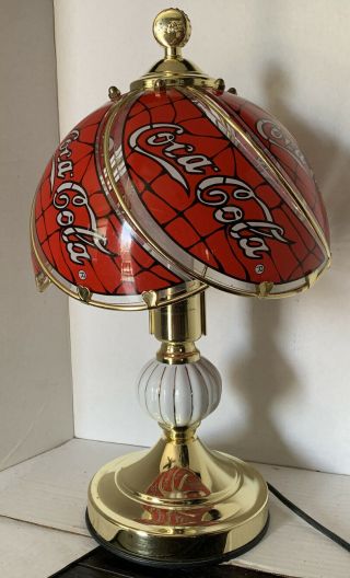 Coca - Cola Brand Touch Lamp/ 3 Way Advertising Vintage 1997 Collectible