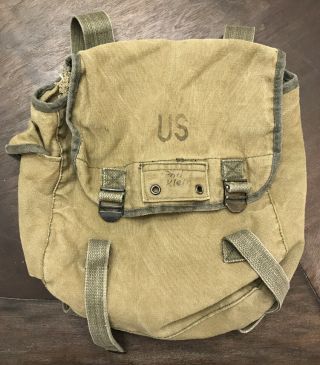 Wwii Ww2 Us Army M1936 M36 Field Gear Musette Bag Backpack - Very Well Preserved