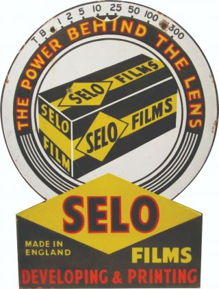 Porcelain Selo Films Enamel Sign Size 25 " X 15 " Inches Double Sided
