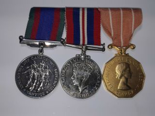 Wwii Canadian Militaria War Medal Group Of 3