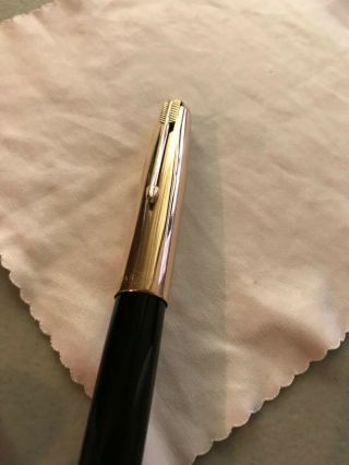 Parker 51 Aerometric Fountain Pen Date 1952 Black w/Gold Filled Cap NO NIB 2