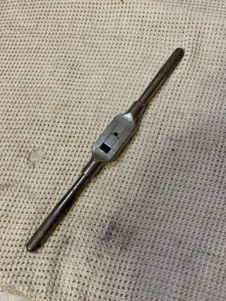 Estate Old Vintage Greenfield Gtd No 5 Tap Wrench Tool W/ 11 " Handle
