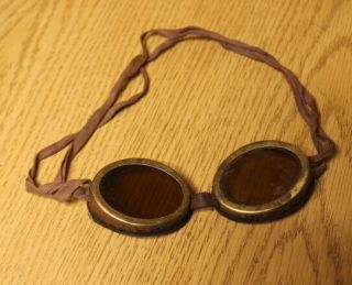 Ww2 Military Slm Motorcycle Goggles Dated 1941 Steam Punk
