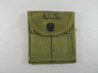 Us Gi Wwii M1 Carbine Khaki Stock Pouch " Gen.  S.  Corp.  " Dated 1943 "