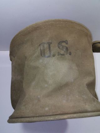 Vintage Usmc,  Us Army,  Avery 1943,  Canvas,  Collapsible,  Water Bucket,  W/ Handle
