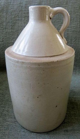 Antique Vintage Stoneware R.  C.  P.  Akron Moonshine Whiskey Shoulder Jug Crock 9.  5 "