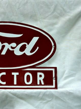 Porcelain Ford Tractor Sign Gas Oil Garage Indoors or Outside 12 