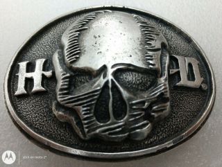 Rare Harley Davidson Willie G.  Skull Vintage 2009 Belt Buckle