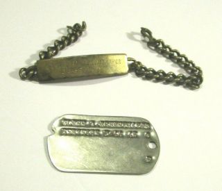 Ww2 Soldiers Id Bracelet & Dog Tag