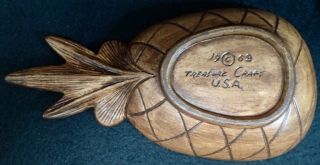 vintage Pineapple Design Dish Spoon Rest Treasure Craft Hawaii Souvenir 2