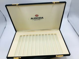 Aurora Italy Fountain Pen Retailer Display Travel Case For 12x Pens Black Velvet