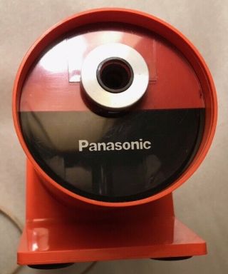 Vtg Atomic Orange Panasonic Pana Point Electric Pencil Sharpener Retro