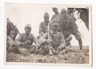 Wwii Imperial Japanese Army Ija Soldiers Rifle Horse Pre - 1939 Photo China