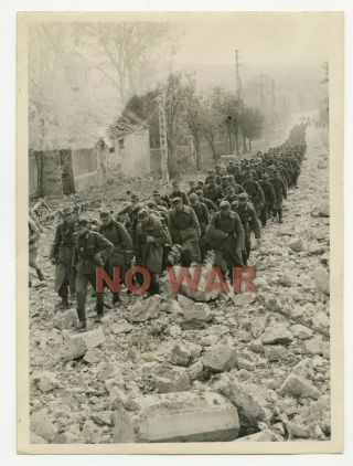 Wwii Photo German Soldiers Prisoners Surrendered To Canadians Boulogne