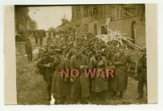 Wwii War Photo German Soldiers Surrender Prisoners Pow In Aachen