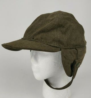 Ww2 Wwii Us Army Air Forces Cap Air Crew Heavy Type D - 1 Xl Field Hat Cap