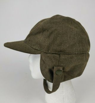 WW2 WWII US Army Air Forces Cap Air Crew Heavy Type D - 1 XL Field Hat Cap 2