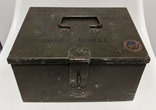 1943 World War 2 Wwii,  Army Trunk,  Horse Repair Kit With Inglis Hi Power Decal