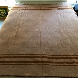 Vintage Maybe Wwii Us Army Wool Blanket By Esmond Of Smithfield,  Rhode Island
