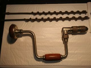 Vintage Millers Falls " Holdall " No.  732 - 10 Bit Brace Drill - Woodworking Auger.