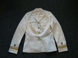 Wwii Us Navy Medical Officer Lt Jg Female Dress White Tunic Named To Veteran